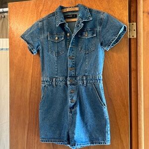 Lionness Denim Romper